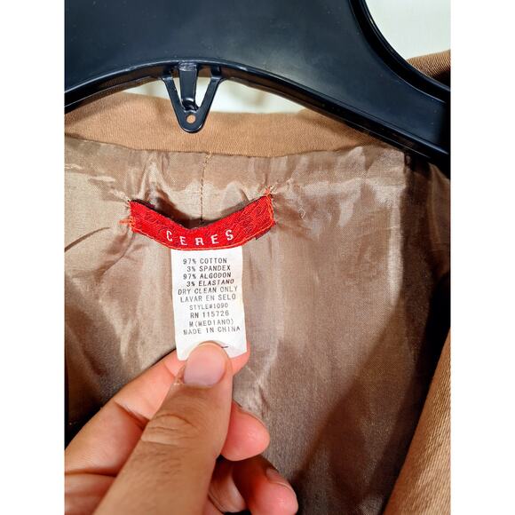 Vintage Ceres Women's Brown Embroidered Jacket Size Medium - Picture 8 of 8